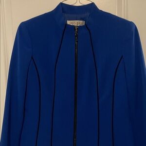 Kasper Women's Royal Blue Blazer with Black Accents
